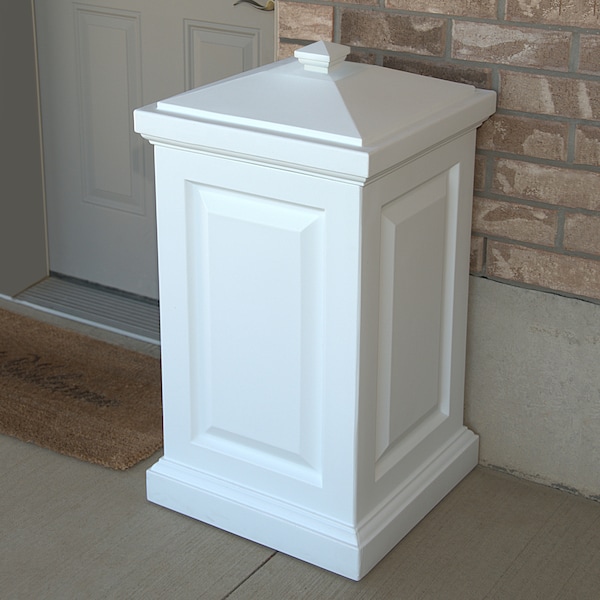 45 gal Polyethylene Patio Storage Bin, White